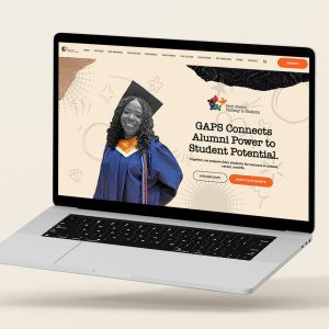 GAPS website design showcasing a scalable digital platform for a mission-driven organization, built by Adam Red.