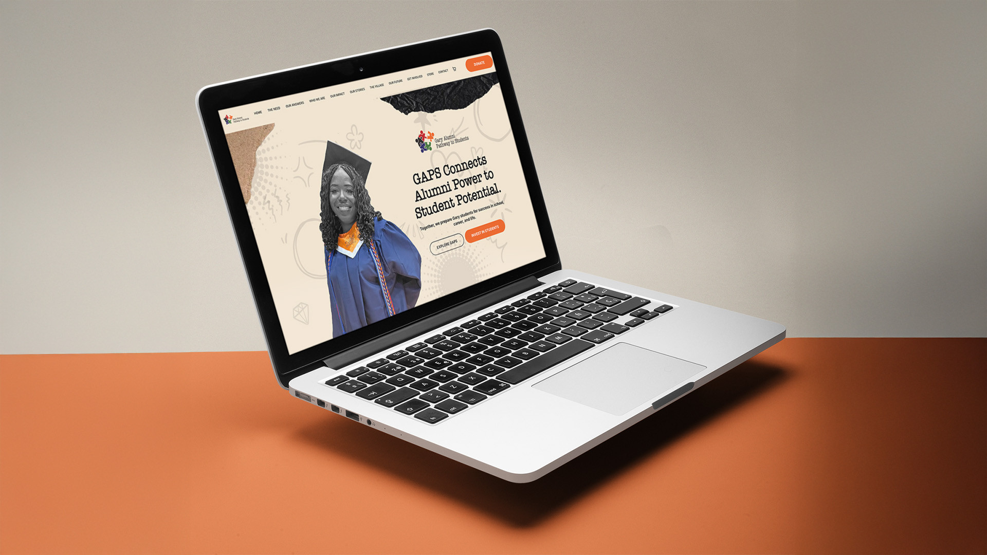 GAPS nonprofit brand strategy & website design showcasing a scalable digital platform for a mission-driven organization, built by Adam Red.